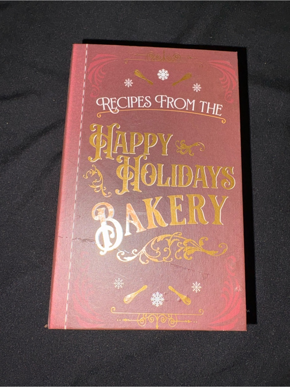 Happy Holidays Bakery Recipe Book - Red - Decor